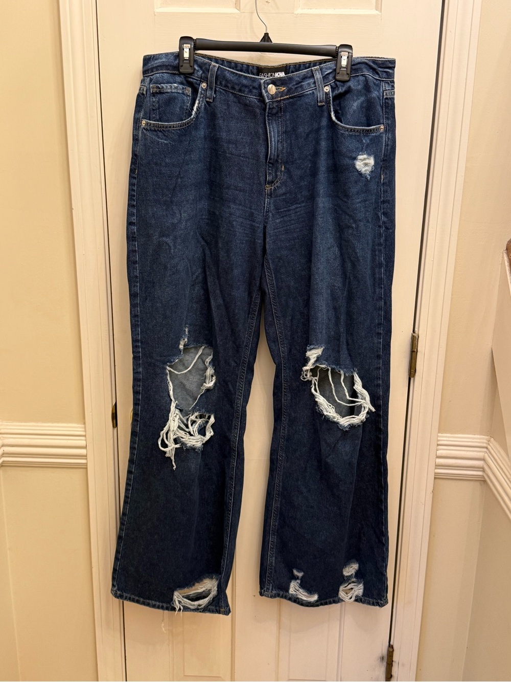 Fashion Nova Letting It Go Non Stretch Wide Leg Jeans Size 15